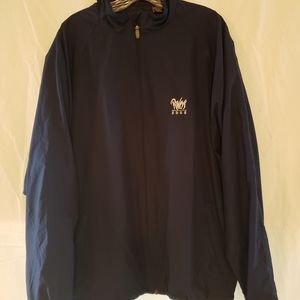 Antigua zip-up Windbreaker XL navy blue